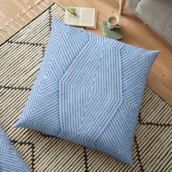 Knitting Light Blue Floor Pillow