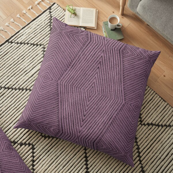 Knitting Purple Floor Pillow