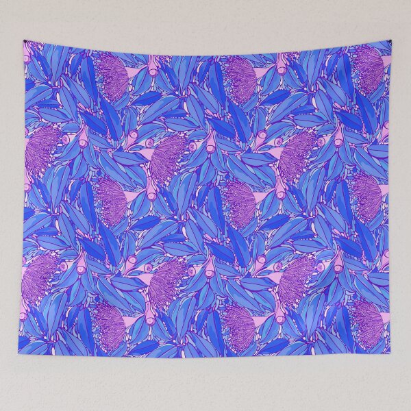 Item preview, Springtime Wildflower Pattern - Bright Pink and Blue designed and sold by Sketchbook Designs.