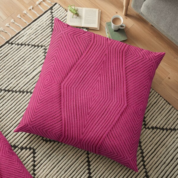 Knitting Pink Floor Pillow