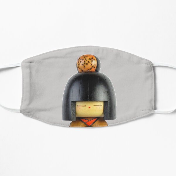 Traditional Japanese Wooden Kokeshi Doll (#3) Flat Mask