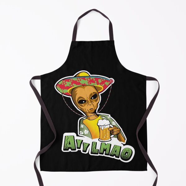 Item preview, Ayy LMAO, alien with Mexican hat and beer designed and sold by VinagreShop.