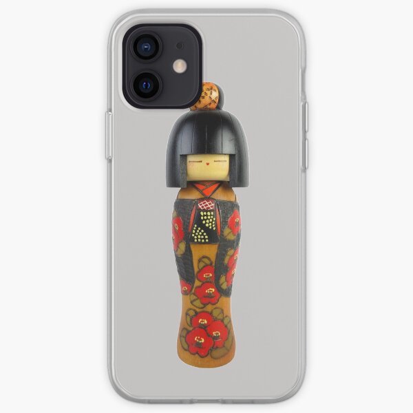 Traditional Japanese Wooden Kokeshi Doll (#3) iPhone Soft Case