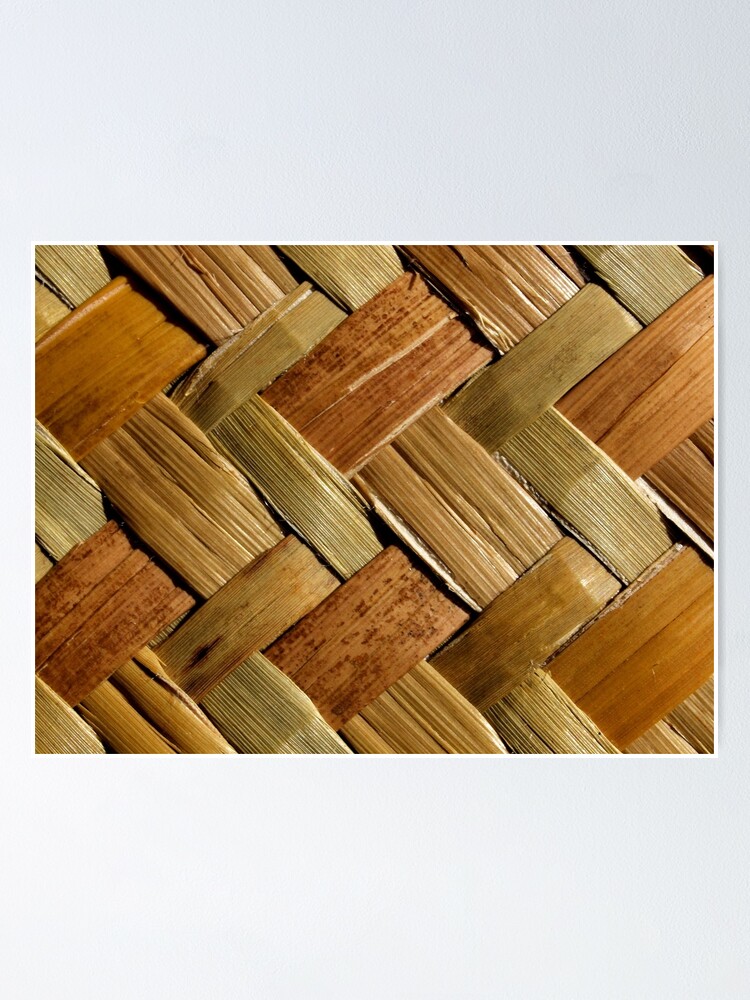 Sticker Bamboo Mat texture background 