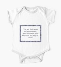 His Jest Shall Savour - Shakespeare One Piece - Short Sleeve