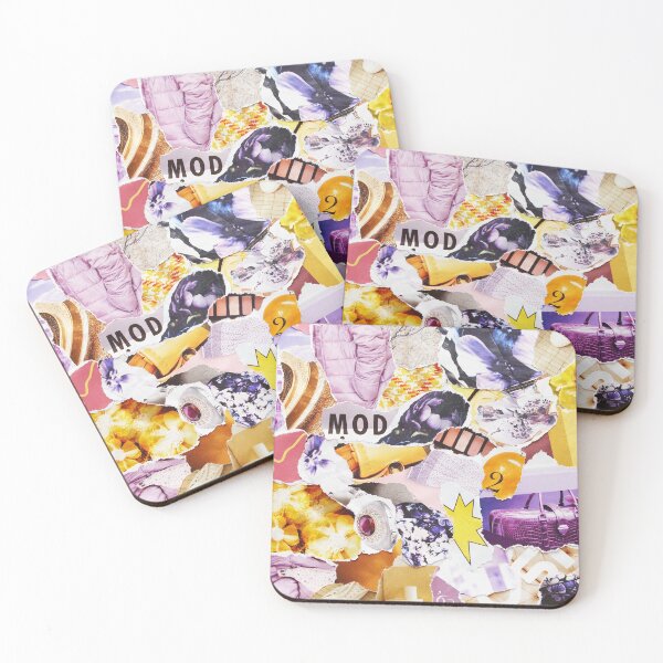 Item preview, mood board collage sheet in color lilac-yellow designed and sold by Nataliia Zhekova.
