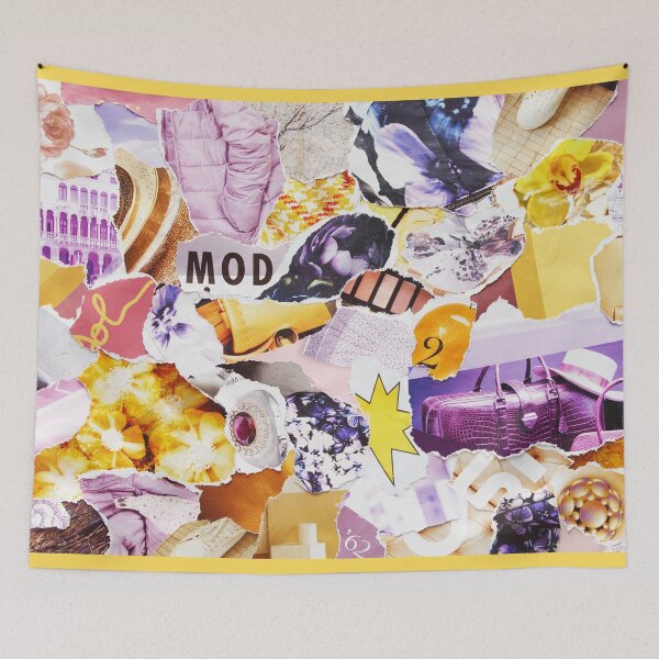 Item preview, mood board collage sheet in color lilac-yellow designed and sold by Nataliia Zhekova.