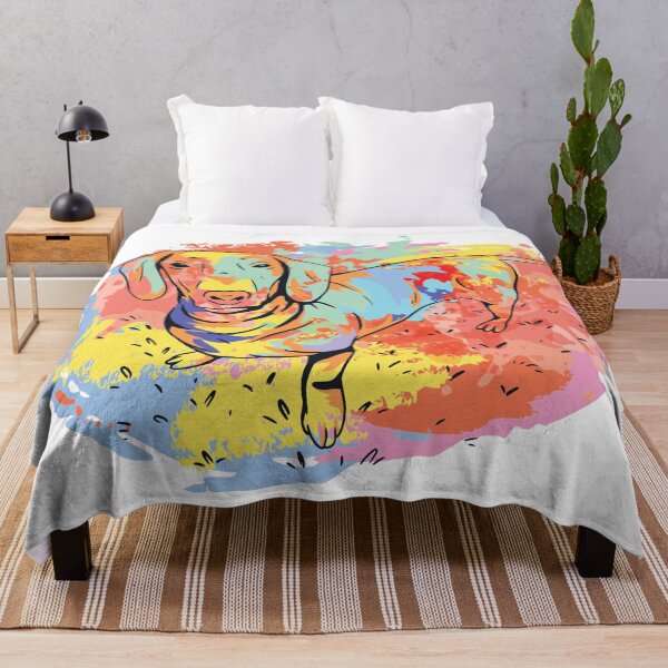 Item preview, Abstract Dachshund With Colorful Background designed and sold by infleims.