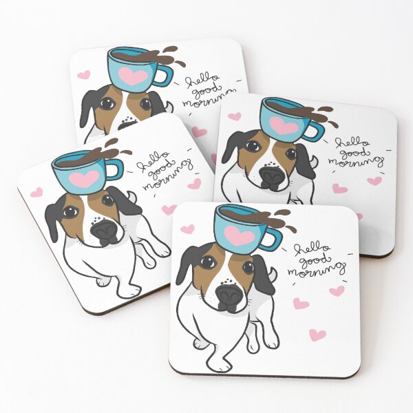 Item preview, Jack Russell dog morning coffee  designed and sold by deepakrode7.