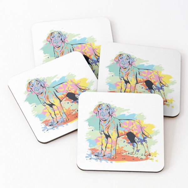 Item preview, Cute Labrador Retriever with Colorful Background designed and sold by infleims.