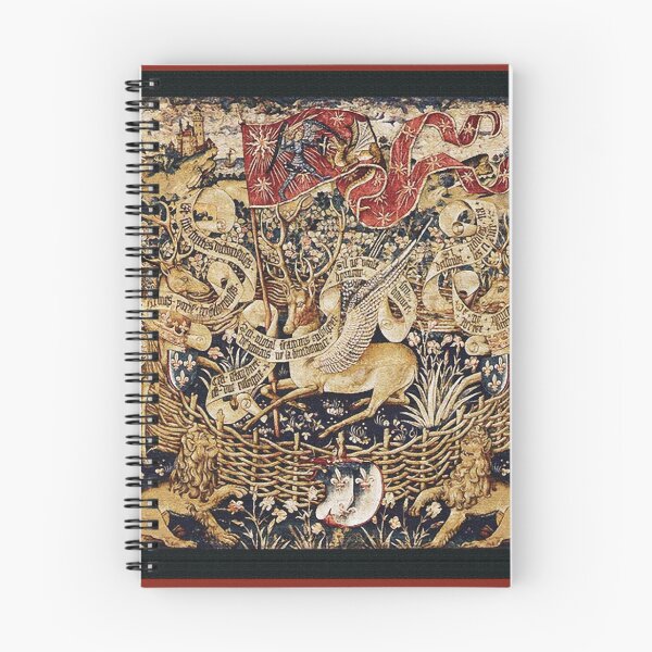 Item preview, WINGED STAGS WITH LIONS,COATS OF ARMS OF BOURBON FAMILY Royal French Heraldic Tapestry With Saint Michael Flag designed and sold by BulganLumini.