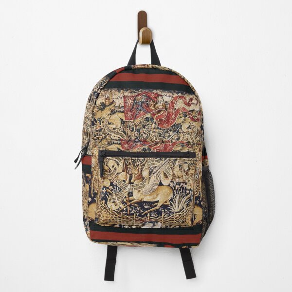 Item preview, WINGED STAGS WITH LIONS,COATS OF ARMS OF BOURBON FAMILY Royal French Heraldic Tapestry With Saint Michael Flag designed and sold by BulganLumini.