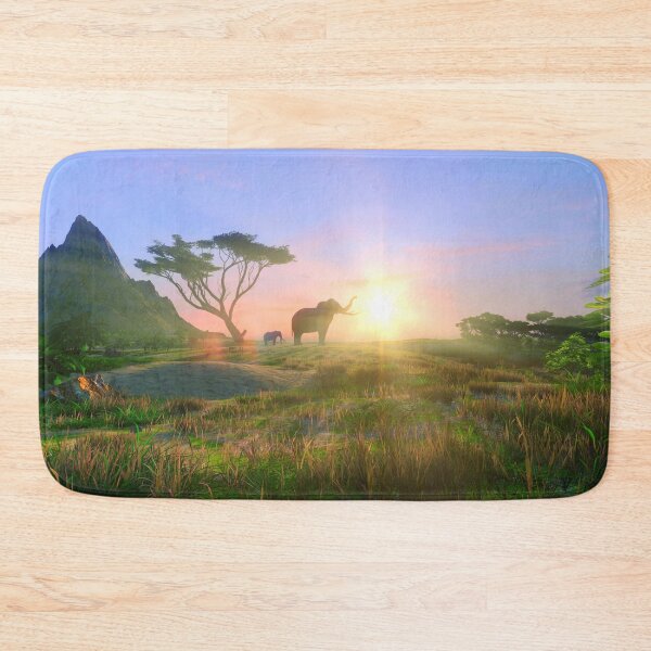 Item preview, Elephants at sunset designed and sold by leaverealityart.
