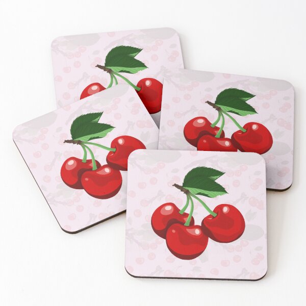 Item preview, Cherries Pale Pink Summer Fruits Design designed and sold by SemDesigns1.