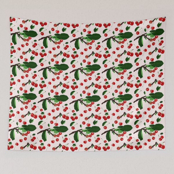 Item preview, Cherries Pale Pink Summer Fruits Design designed and sold by SemDesigns1.