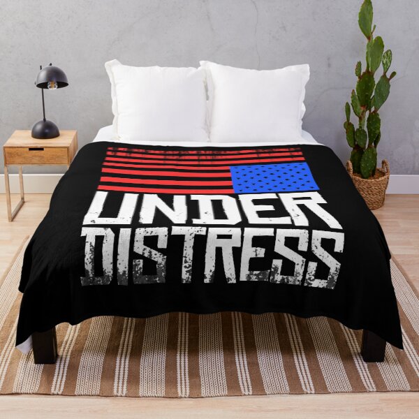 Item preview, Upside Down Flag USA American Black White Blue Red Under Distress designed and sold by WillPowerApp.