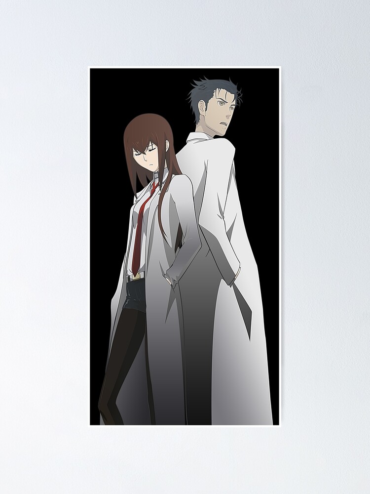 Poster Rintaro Okabe Et Kurisu De Steins Gate Par Myanimearea Redbubble