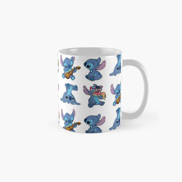 Disney Lilo and Stitch Floral Ducks Ceramic Coffee Mug, 20 Ounces, Size: Standard, Blue