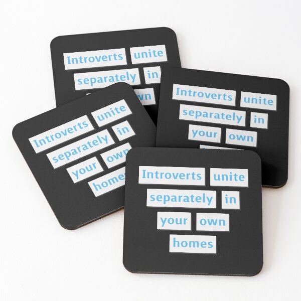 Item preview, Introverts unite separately - Introverts Quotes designed and sold by The Full Cart.