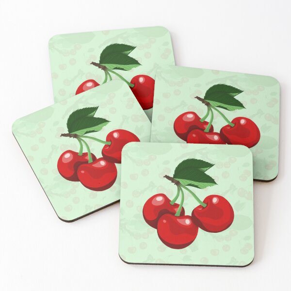 Item preview, Cherries Pale Green Summer Fruits Design designed and sold by SemDesigns1.