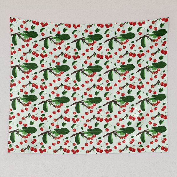 Item preview, Cherries Pale Green Summer Fruits Design designed and sold by SemDesigns1.