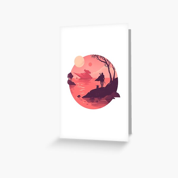 Original Galaxy frinedship (in red) Greeting Card