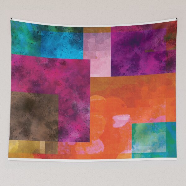 Item preview, Multicolored Abstract Cubism Pattern designed and sold by LJWDesigns.