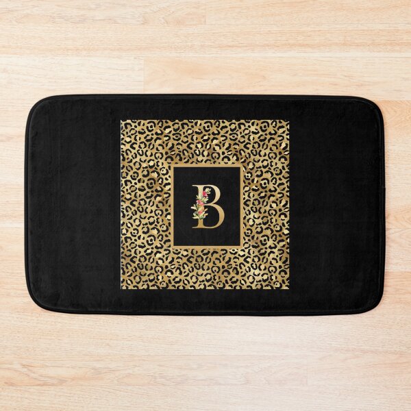 Item preview, Monogram Initial Letter B Golden Leopard Animal Pattern Floral designed and sold by TLSDesigns.