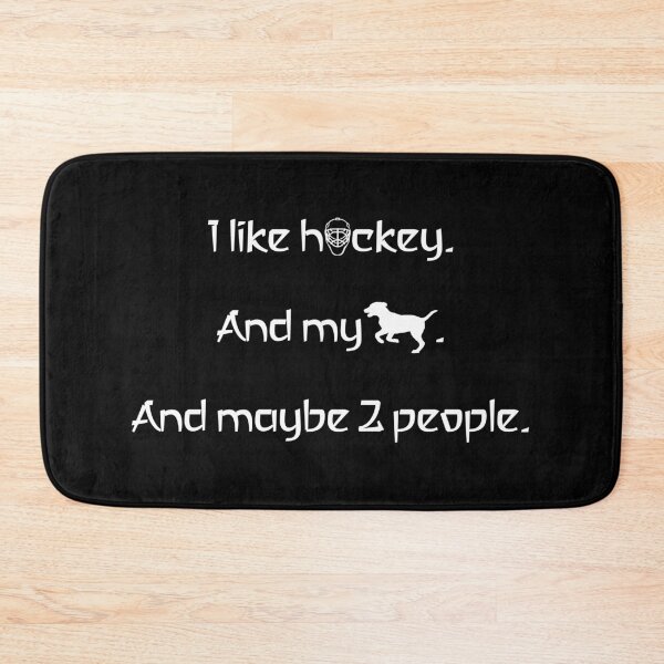 Item preview, I love hockey, my dog and 2 people. designed and sold by 2Girls1Shirt.
