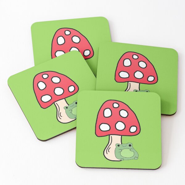 Item preview, Mushroom and Frog Sticker designed and sold by Cosmic Detour .