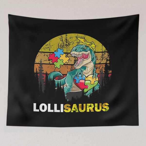 Item preview, Womens Lolli Saurus Auntsaurus Autism Awareness Dinosaur Sunflower  designed and sold by margarettil63.