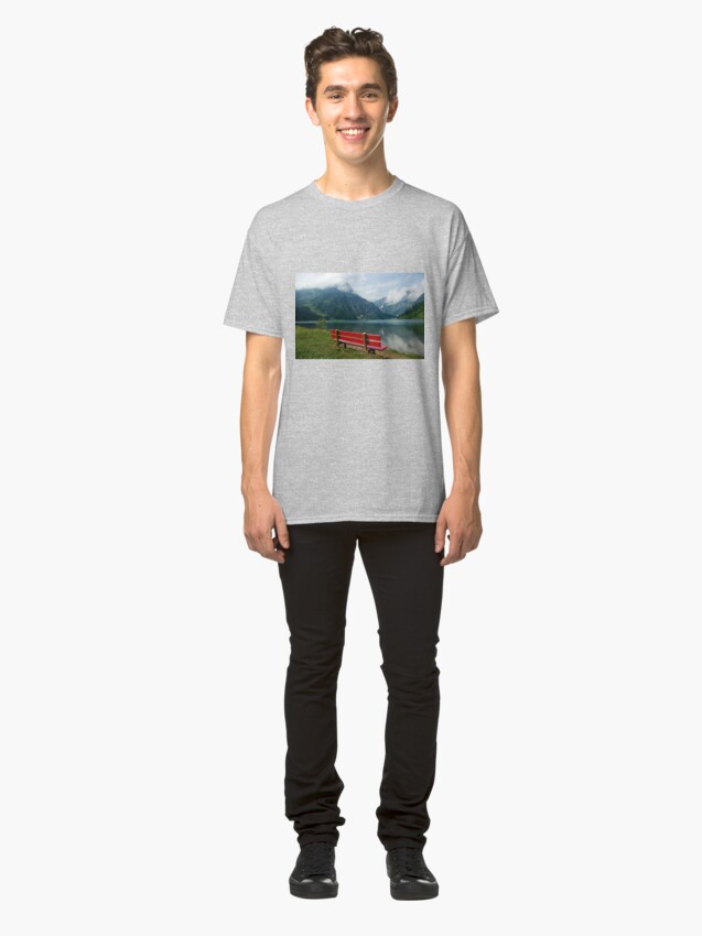 Alternate view of Red bench with a view Classic T-Shirt