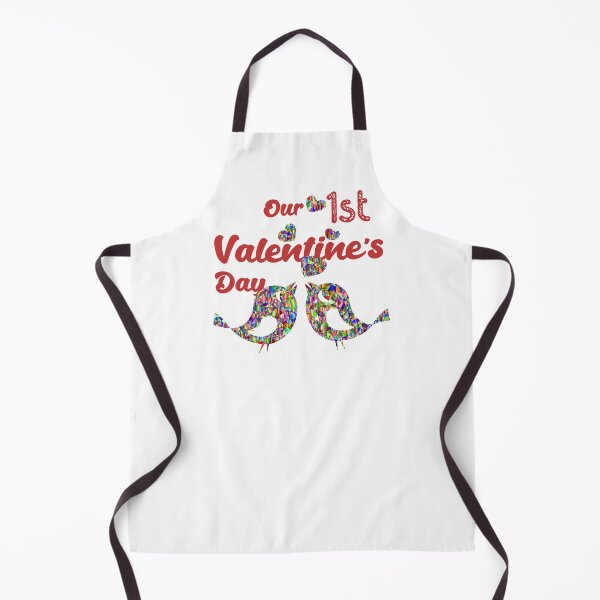 Item preview, Our First Valentine's Day Lovebirds designed and sold by Labradoodlesetc.