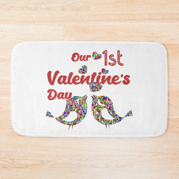 Item preview, Our First Valentine's Day Lovebirds designed and sold by Labradoodlesetc.
