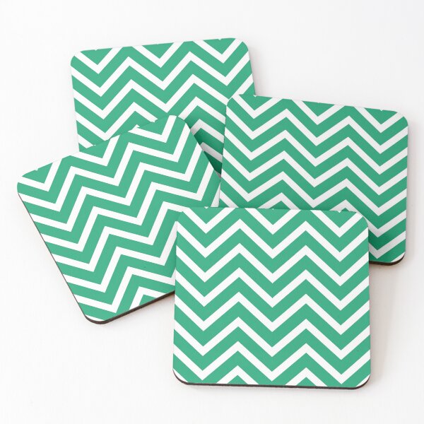 Artikelvorschau, Minimales geometrisches Design Zick-Zack-Mint-Modetrend 2021 Farbe entworfen und verkauft von Alexander Wingate.