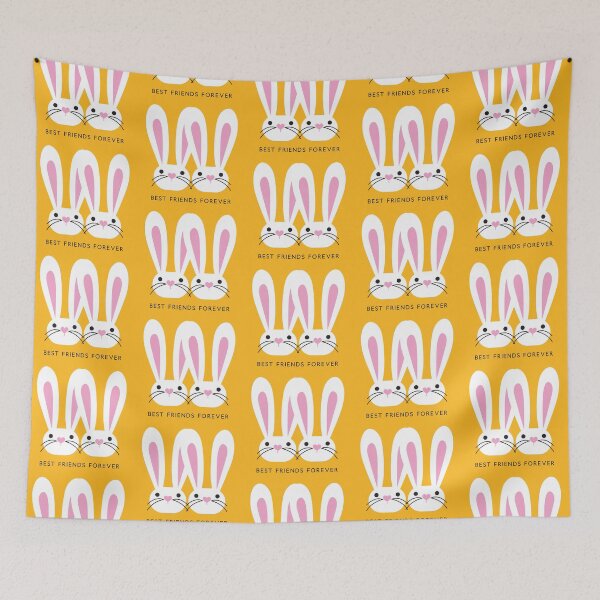 Item preview, Best (Bunny) Friends Forever - Yellow designed and sold by VicEllisArt.
