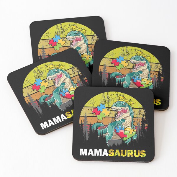 Item preview, Womens Mama Saurus Auntsaurus Autism Awareness Dinosaur Sunflower  designed and sold by margarettil63.