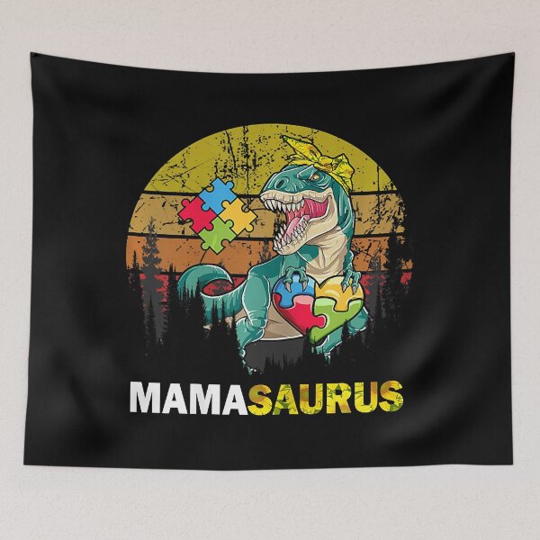 Item preview, Womens Mama Saurus Auntsaurus Autism Awareness Dinosaur Sunflower  designed and sold by margarettil63.
