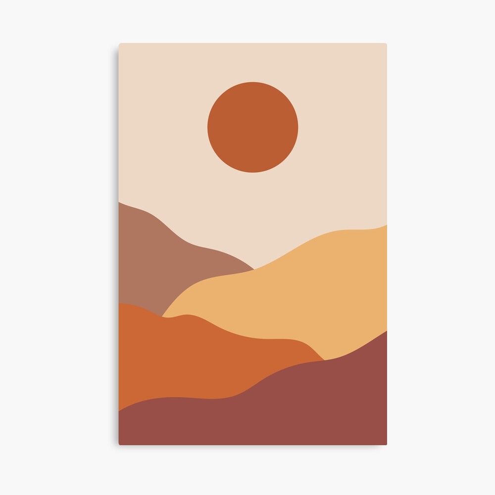 minimalist sunset painting