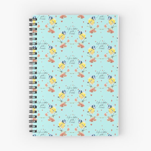 Item preview, Life is better with Friends cute bird design on blue designed and sold by IslesArt.