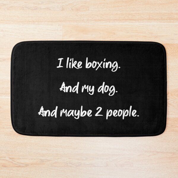 Item preview, I like boxing, my dog and 2 people - II designed and sold by 2Girls1Shirt.