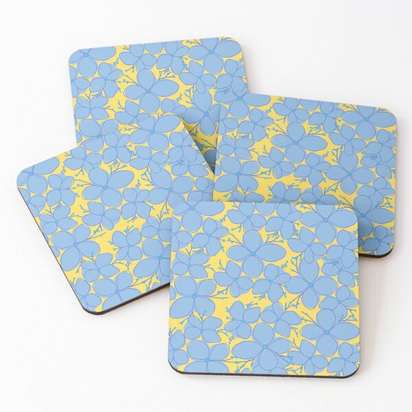Item preview, blue flower on yellow designed and sold by Rose791.