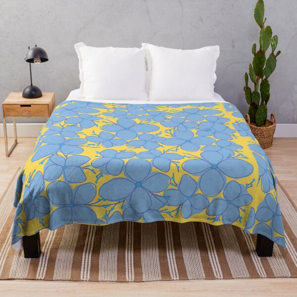 Item preview, blue flower on yellow designed and sold by Rose791.
