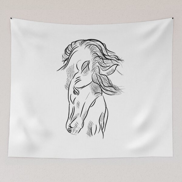 Item preview, horse head sketch poster  designed and sold by KARTICK DUTTA.