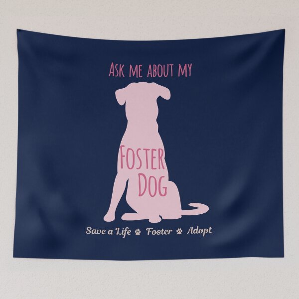 Item preview, Ask Me About My Foster Dog Navy/Blush Palette designed and sold by MSwiftDesigns.