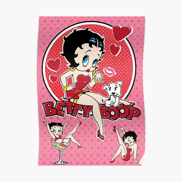 Boop Hot Red And Animals Poster