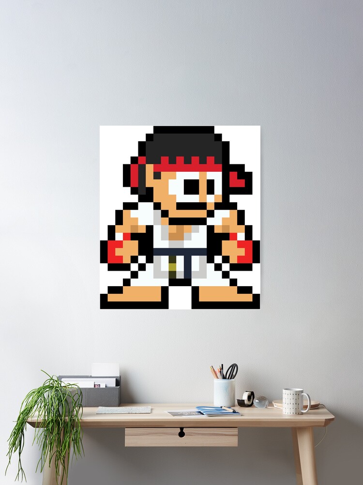 Ryu (Street Fighter) 8-bit Retro Pixel Art Ryu (Street Fighter) 8-bit Retro Pixel Art