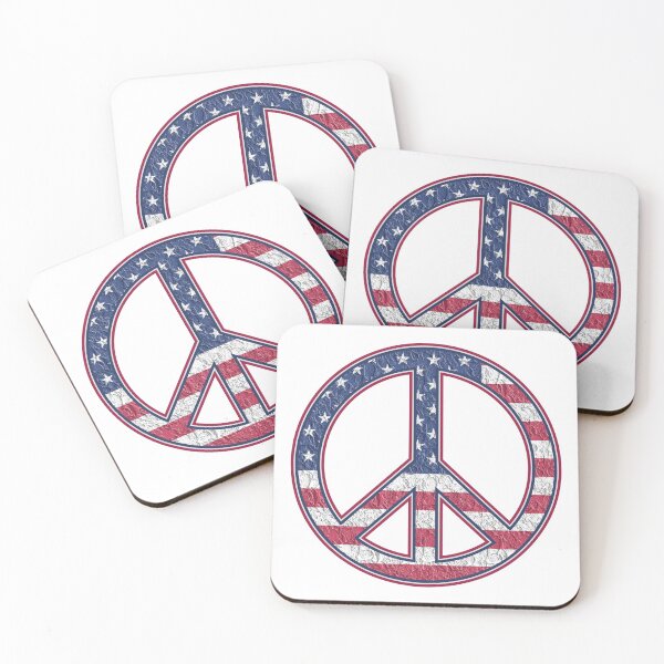 Item preview, Vintage peace symbol usa flag designed and sold by Photography-Art.