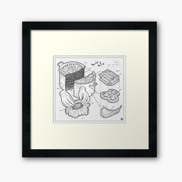 Warag 3enab Patent Drawing Framed Art Print