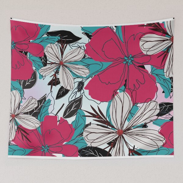 Item preview, Tropical Island Vacation Floral Pattern designed and sold by LJWDesigns.